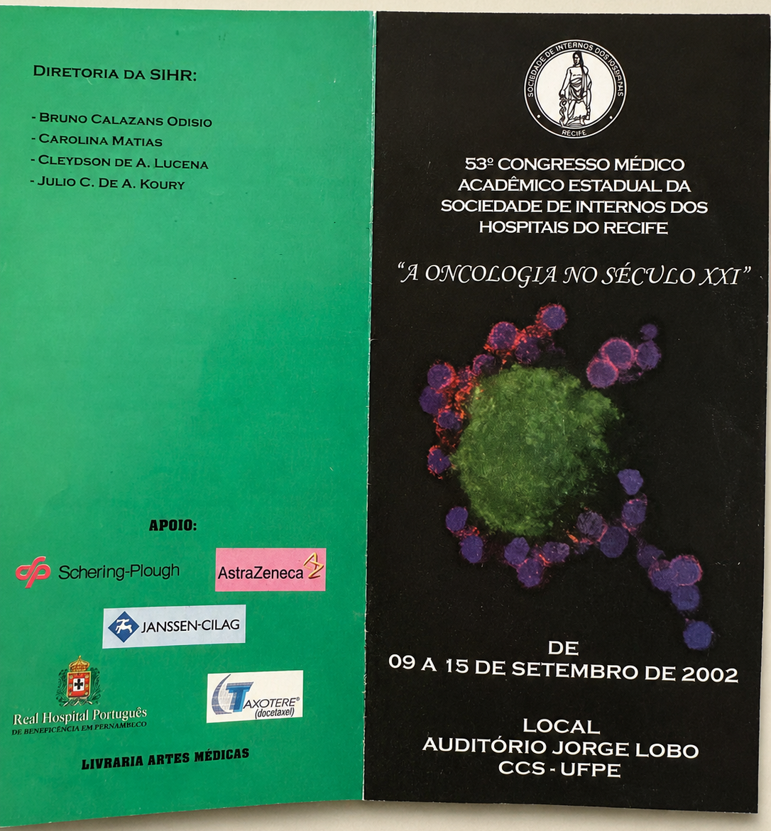 PANFLETO LIII CONGRESSO MÉDICO-ACADÊMICO ESTADUAL SIHR